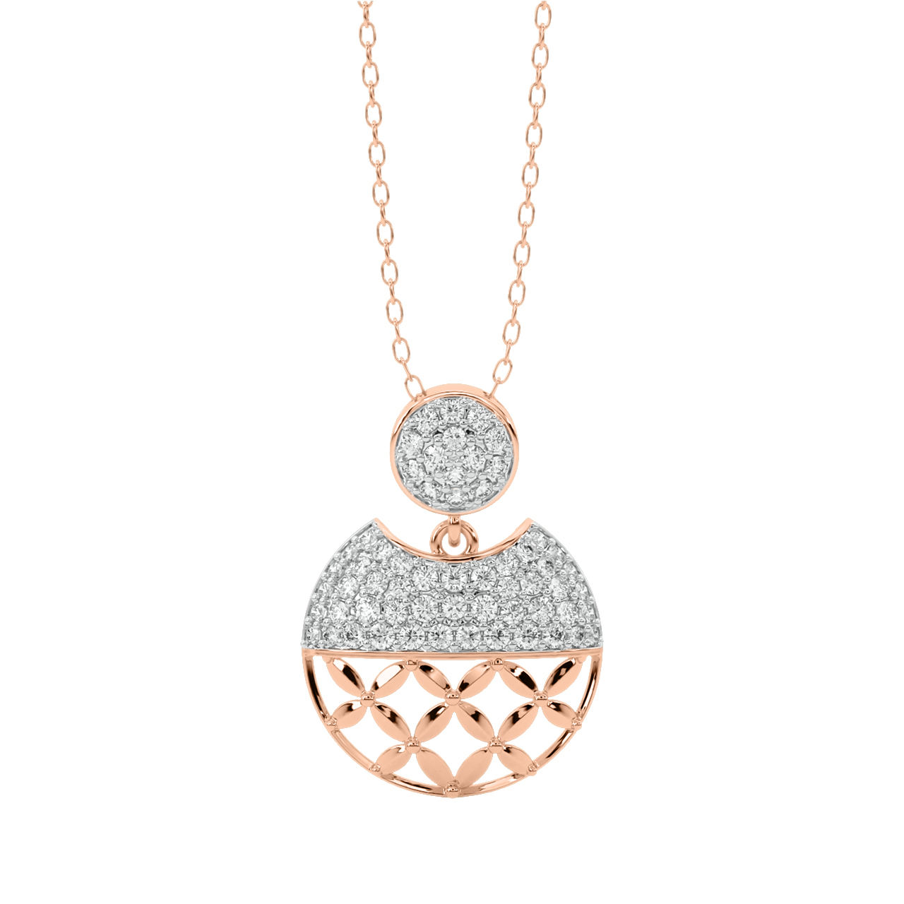 Hazel Round Diamond Pendant